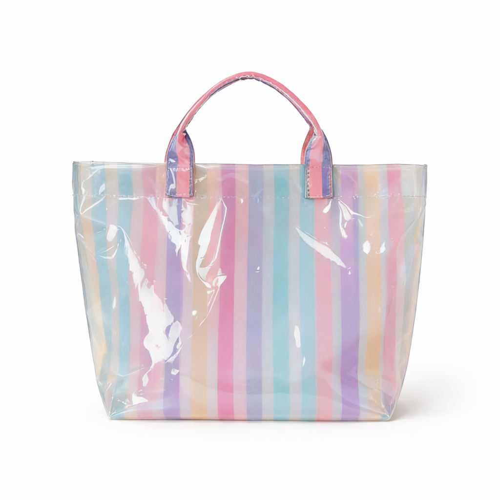 👜Striped Canvas Tote Bag – Everyday Chic & Spacious Carryall