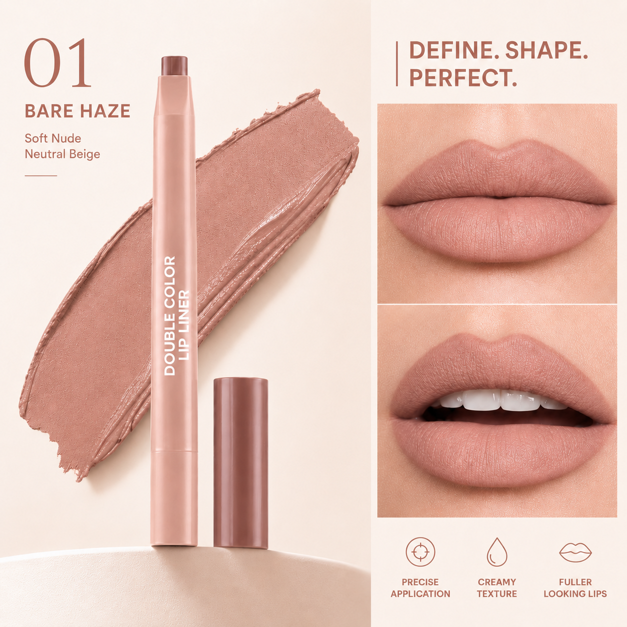 ⏰Buy one and get one free  Mirencosm DoubleColor Lip Definer - 2-in-1 Lip Liner & Balm, Define & Fill in One Swipe