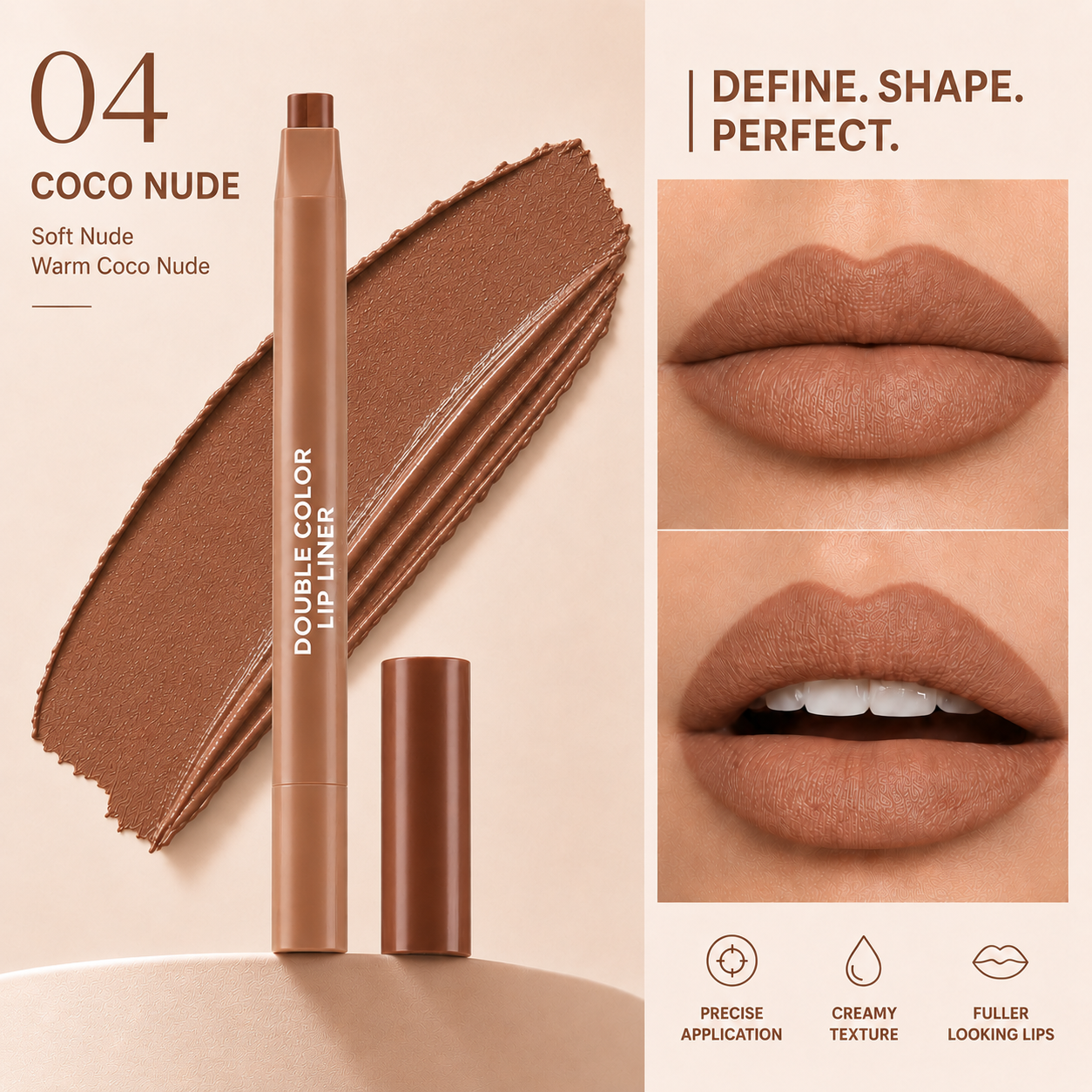 ⏰Buy one and get one free  Mirencosm DoubleColor Lip Definer - 2-in-1 Lip Liner & Balm, Define & Fill in One Swipe