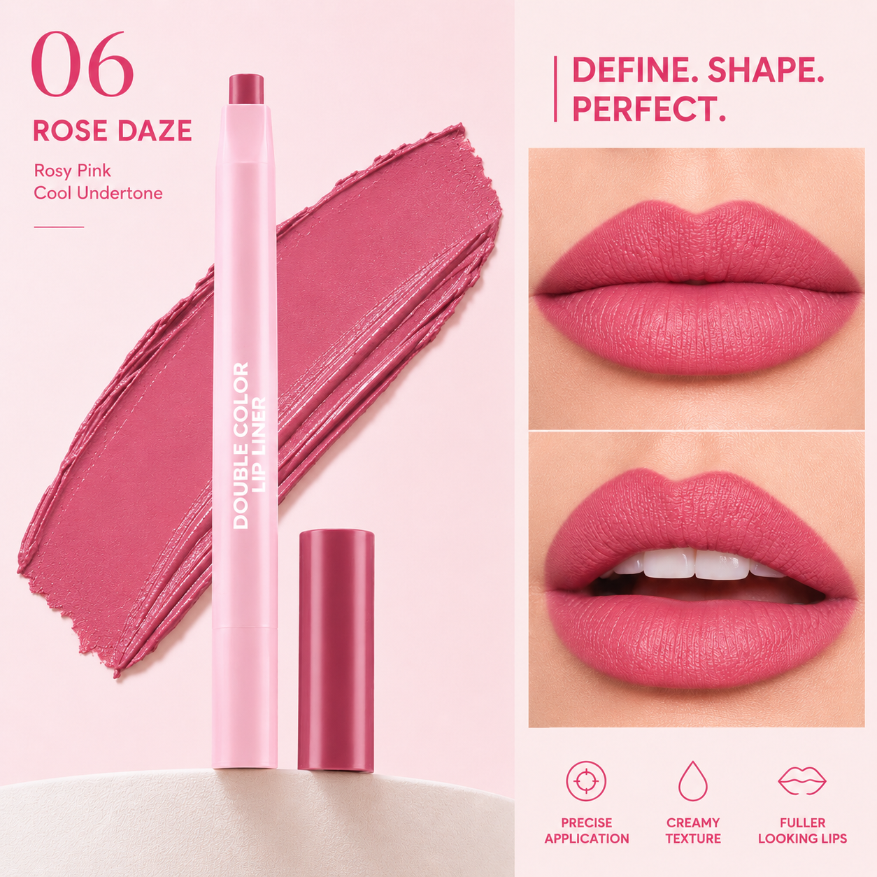 ⏰Buy one and get one free  Mirencosm DoubleColor Lip Definer - 2-in-1 Lip Liner & Balm, Define & Fill in One Swipe
