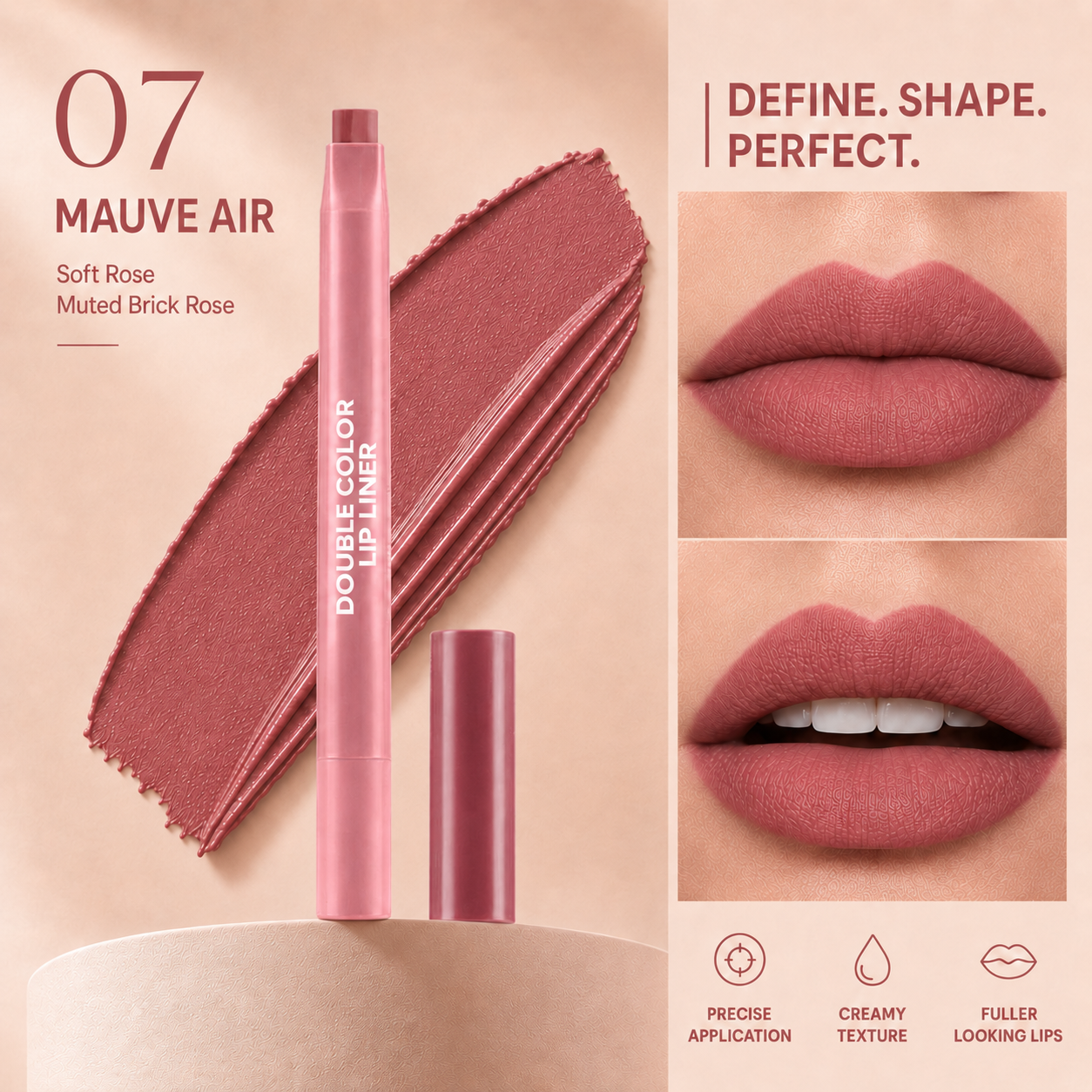 ⏰Buy one and get one free  Mirencosm DoubleColor Lip Definer - 2-in-1 Lip Liner & Balm, Define & Fill in One Swipe