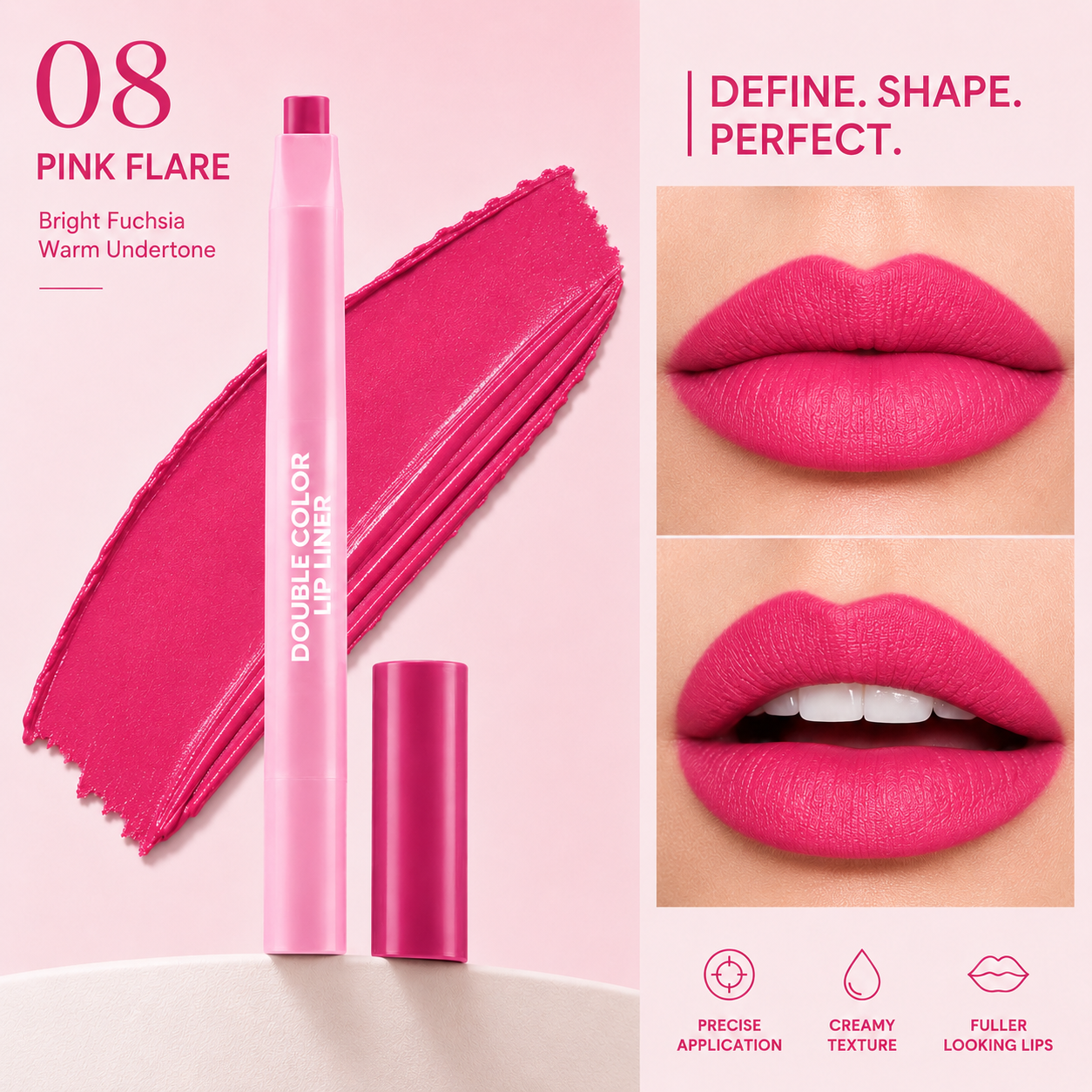 ⏰Buy one and get one free  Mirencosm DoubleColor Lip Definer - 2-in-1 Lip Liner & Balm, Define & Fill in One Swipe