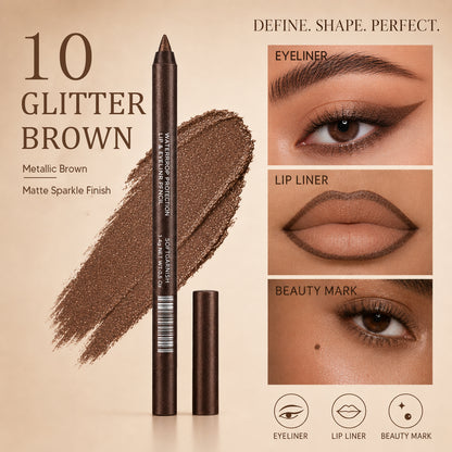 12-SHADE COLORED GEL EYELINER + METALLIC & SHIMMER FINISHES