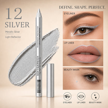 12-SHADE COLORED GEL EYELINER + METALLIC & SHIMMER FINISHES