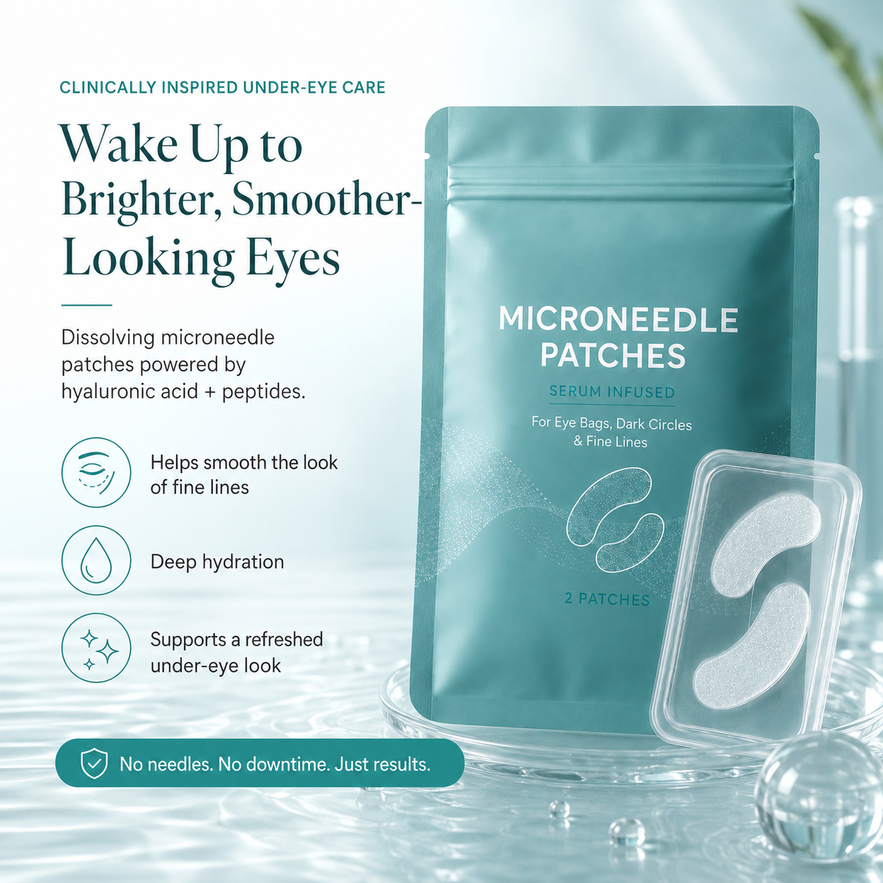 Dissolving Microneedle Eye Patches