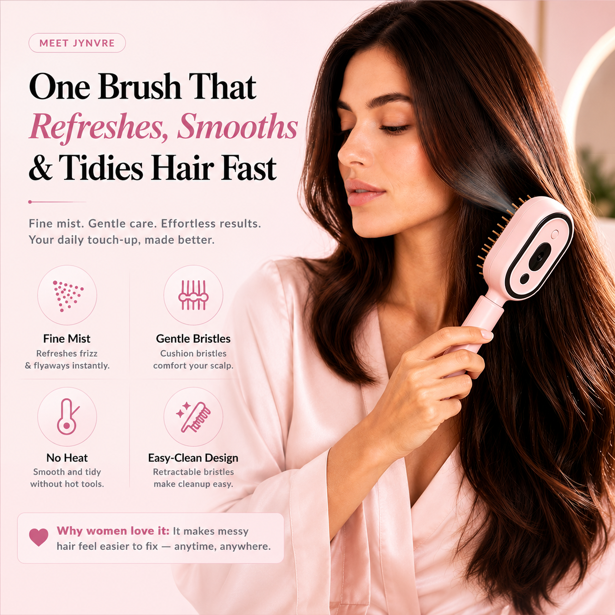JYNVRE SPRAY MASSAGE COMB + DAILY HAIR REFRESH