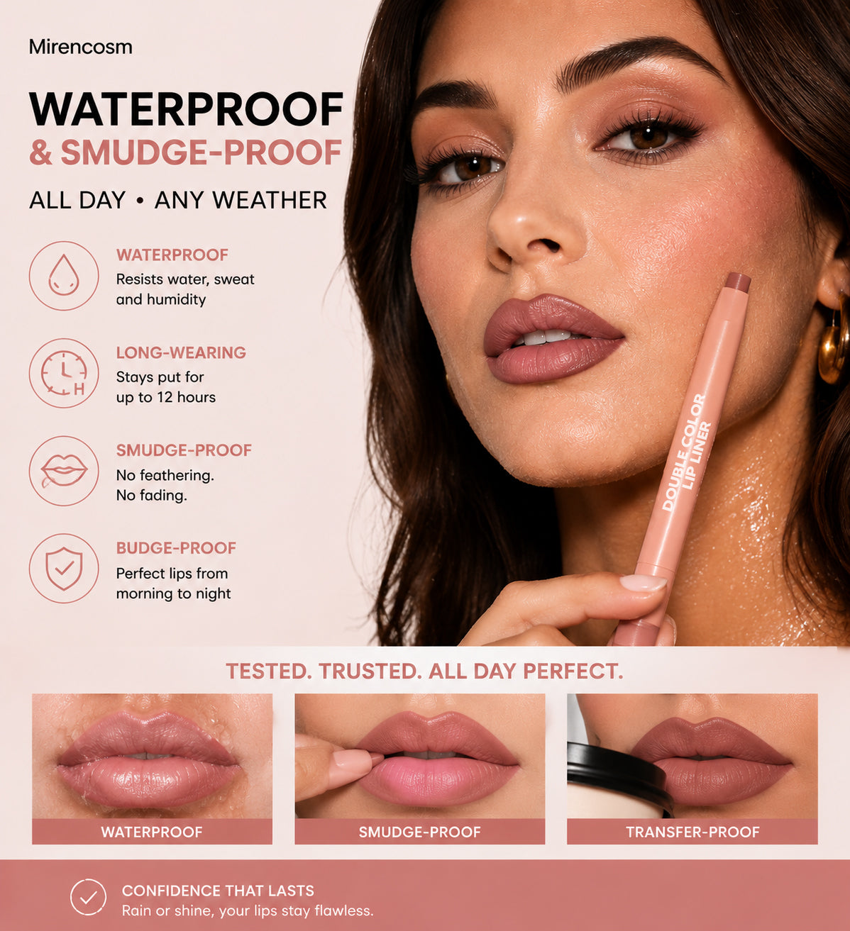 ⏰Buy one and get one free  Mirencosm DoubleColor Lip Definer - 2-in-1 Lip Liner & Balm, Define & Fill in One Swipe