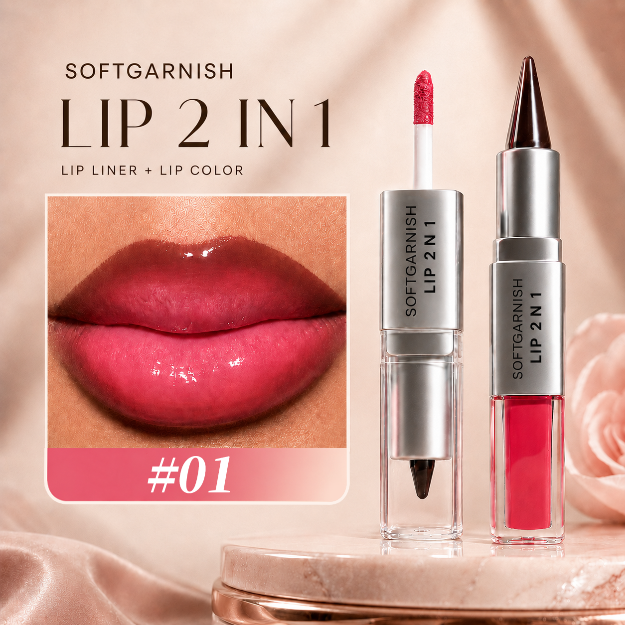 Two-In-One Lipstick & Liner