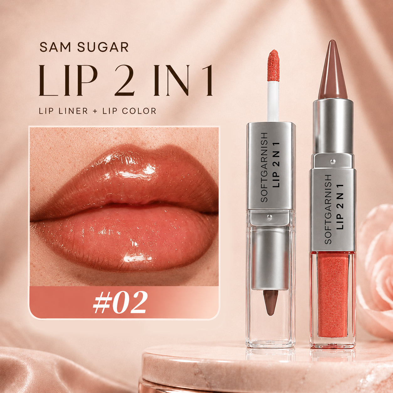 Two-In-One Lipstick & Liner