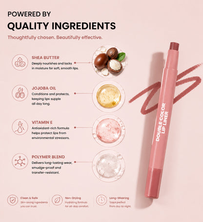 ⏰Buy one and get one free  Mirencosm DoubleColor Lip Definer - 2-in-1 Lip Liner & Balm, Define & Fill in One Swipe