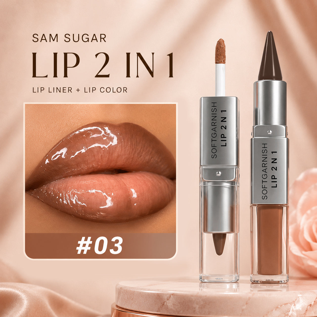 Two-In-One Lipstick & Liner