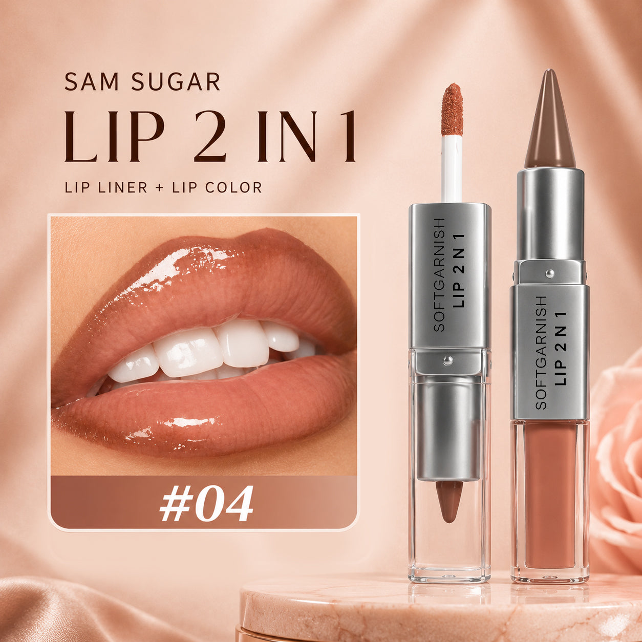 Two-In-One Lipstick & Liner