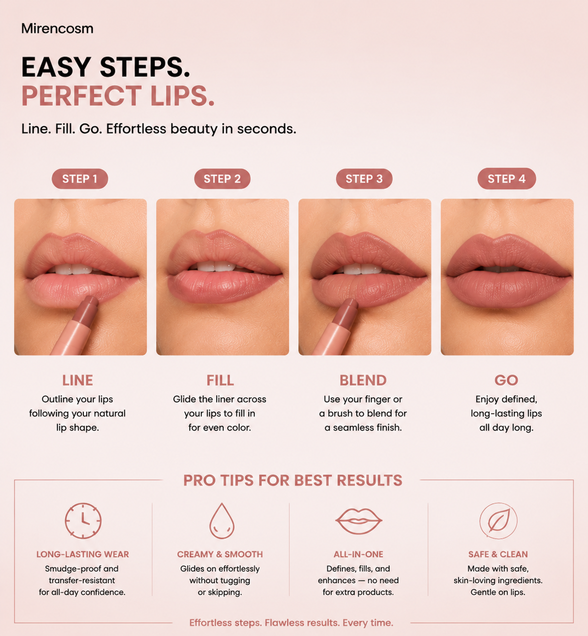 ⏰Buy one and get one free  Mirencosm DoubleColor Lip Definer - 2-in-1 Lip Liner & Balm, Define & Fill in One Swipe