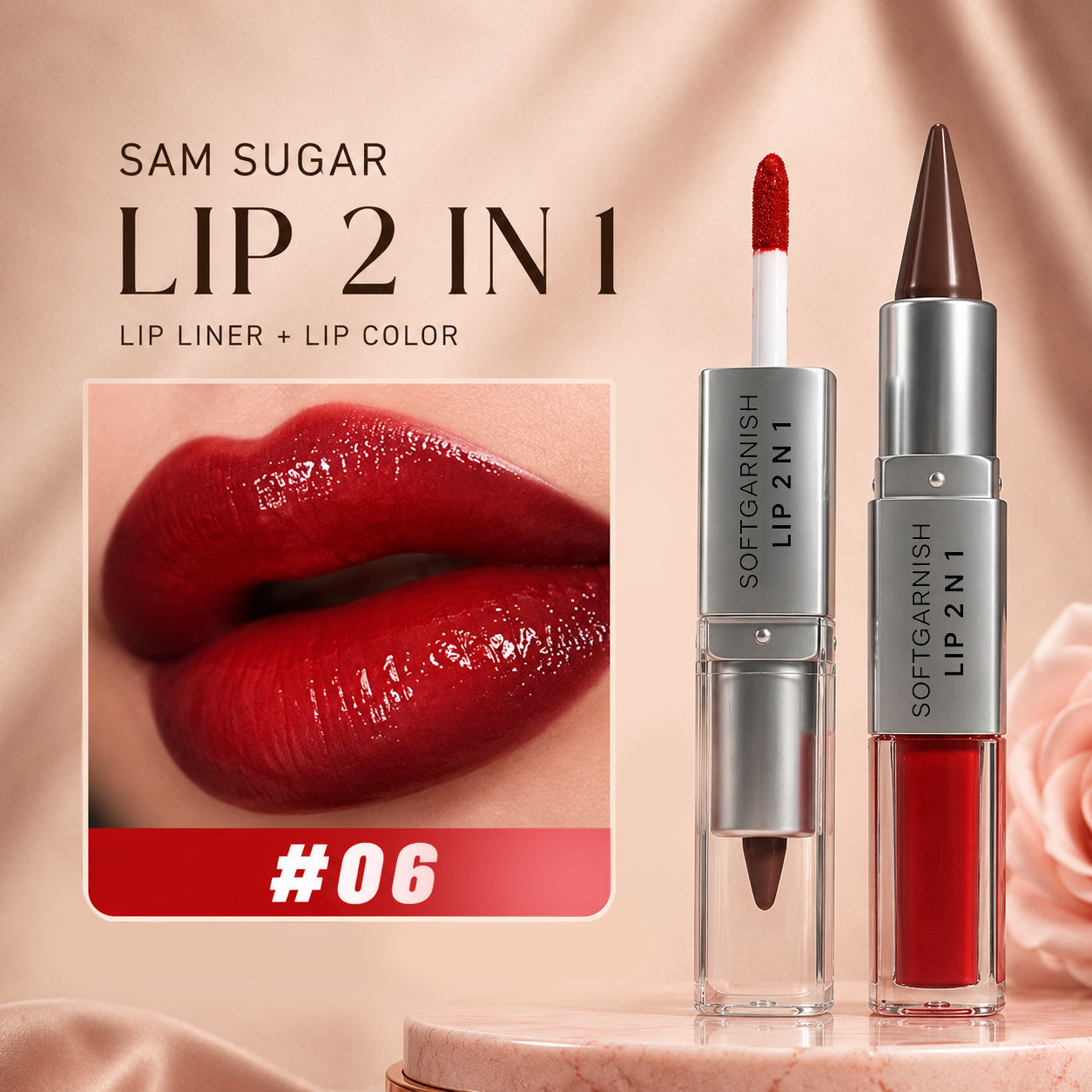 Two-In-One Lipstick & Liner