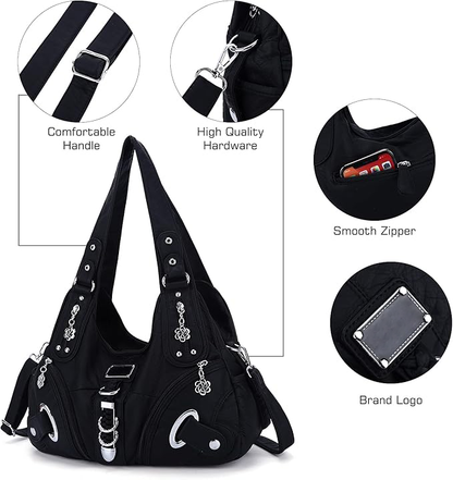 👜 Soft PU Leather Hobo Shoulder Bag — ✨ Quiet-Luxury Style, Zip Closure, and Effortless Everyday Carry