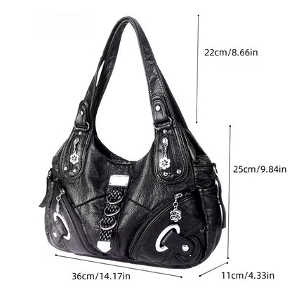 👜 Soft PU Leather Hobo Shoulder Bag — ✨ Quiet-Luxury Style, Zip Closure, and Effortless Everyday Carry