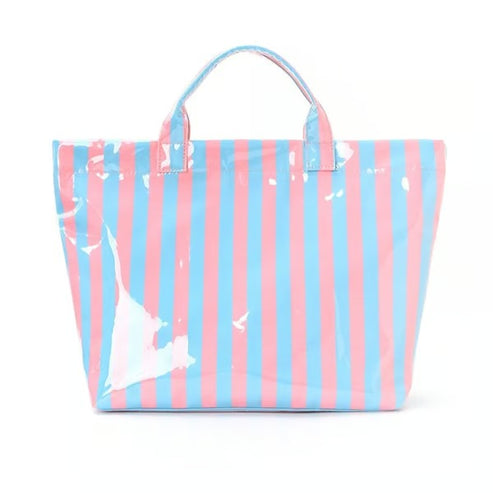👜Striped Canvas Tote Bag – Everyday Chic & Spacious Carryall