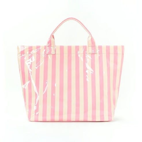 👜Striped Canvas Tote Bag – Everyday Chic & Spacious Carryall