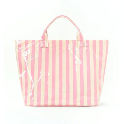 👜Striped Canvas Tote Bag – Everyday Chic & Spacious Carryall