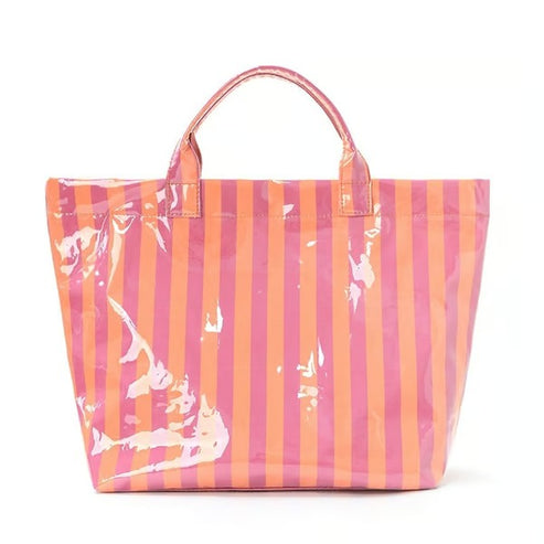 👜Striped Canvas Tote Bag – Everyday Chic & Spacious Carryall