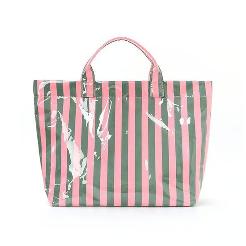 👜Striped Canvas Tote Bag – Everyday Chic & Spacious Carryall