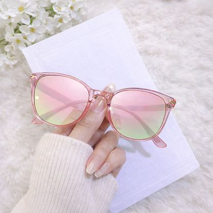 Chic Women’s Sunglasses – Large Gold Metal Frame, Polarized UV400, Anti-Glare