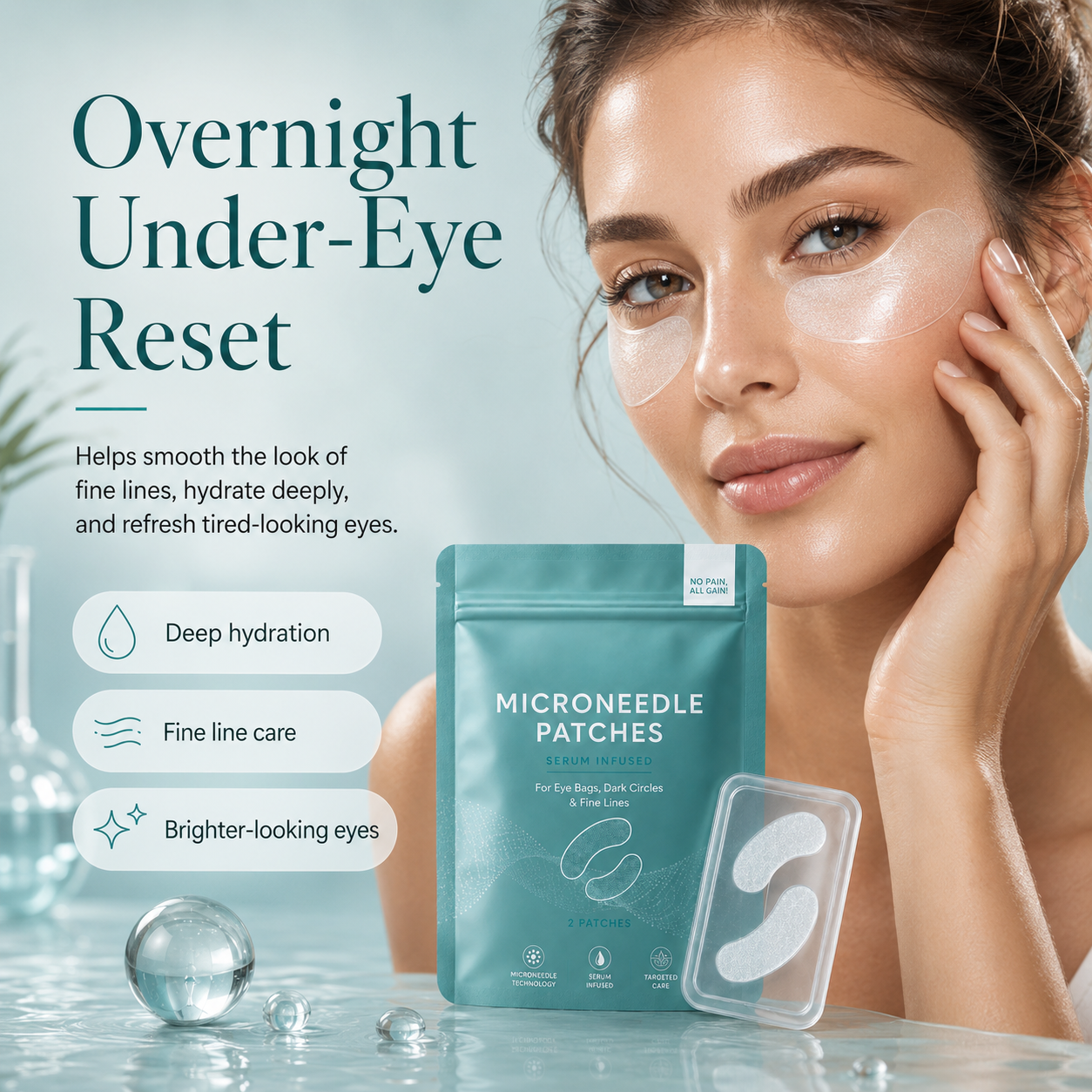 Dissolving Microneedle Eye Patches